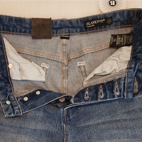 Blank NYC Baxter Ribcage Straight Leg Denim Jeans Size 26 in Whirlwind Blue NWT - Picture 8 of 11